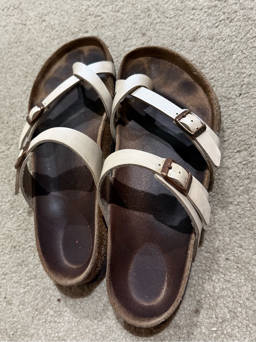 Birkenstock white strap size 9